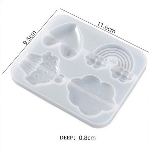 Silicon Mould - Keychain 4 in 1