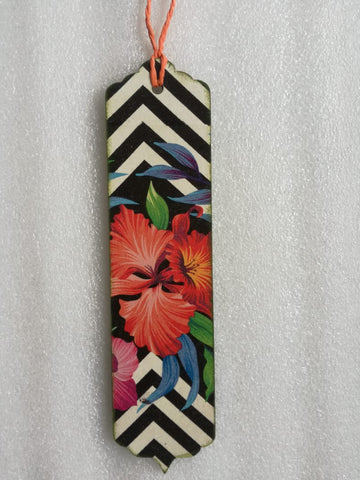 Bookmark - Hibiscus with Black n White