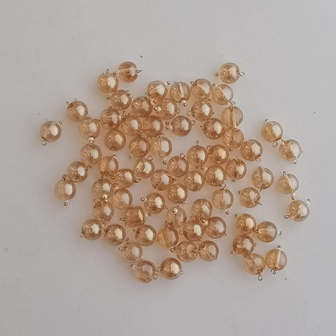 Glass Beads -  Transparent Gold