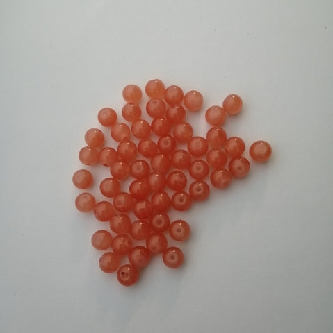 Beads Glass - Coral Pink
