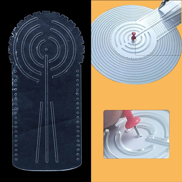 Stencil - Circular Mandala Drawing Ruler