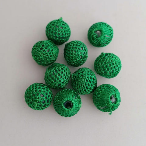 Crochet Ball Bead - Green