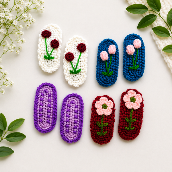 Crochet Hair Clips (Tic Tac)