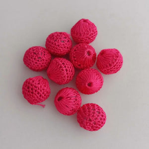 Crochet Ball Bead - Magenta