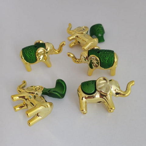 Elephant Charm - Golden N Green