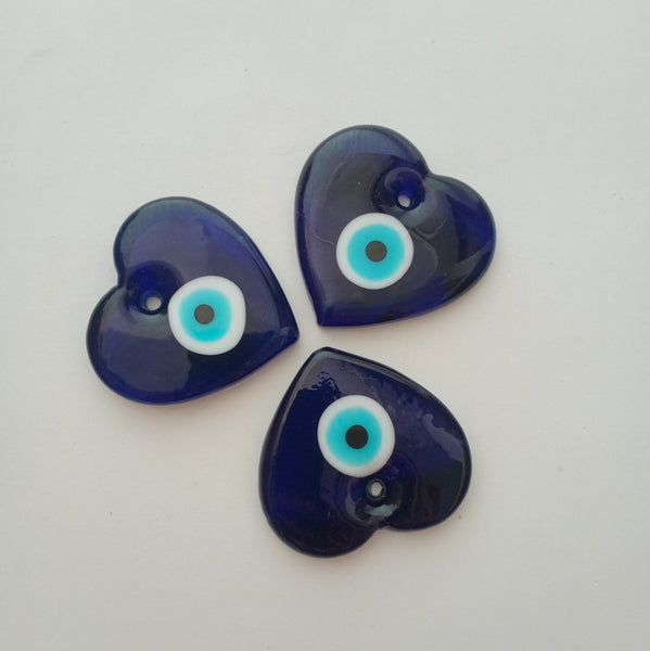 Glass Evil Eye - Heart