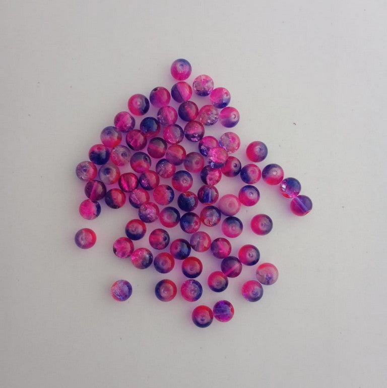 Beads Glass - Double Color - Magenta