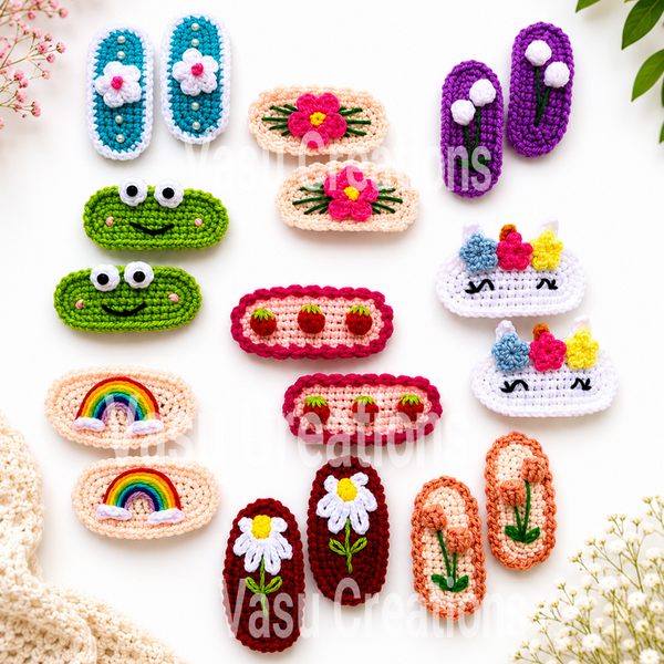 Crochet Hair Clips (Tic Tac)