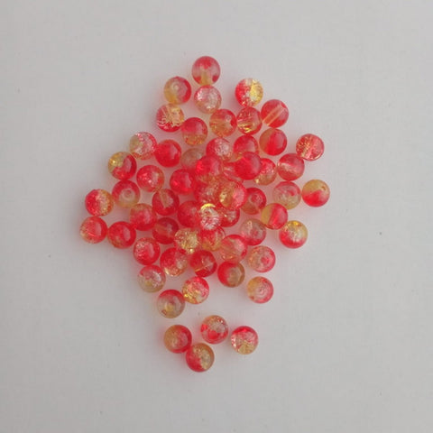 Beads Glass - Double Color - Orange