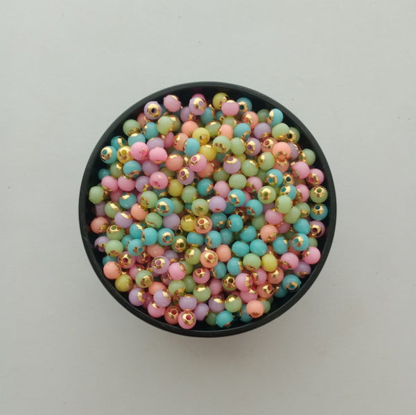 Beads - Multicolour - Pastel - 6mm