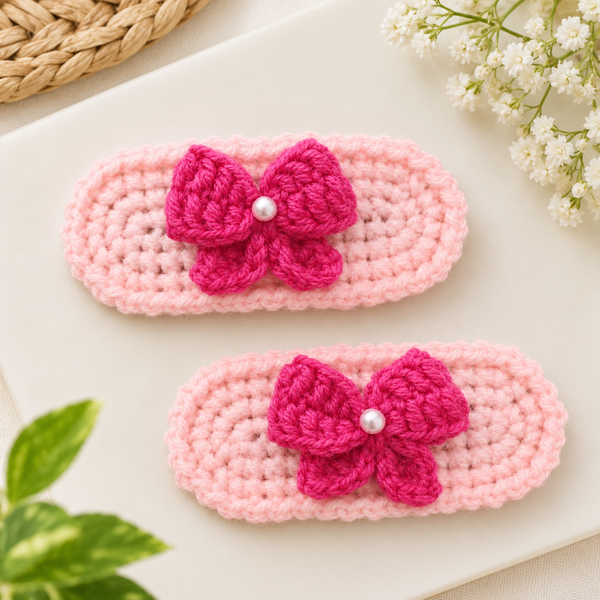 Crochet Hair Clips (Tic Tac)