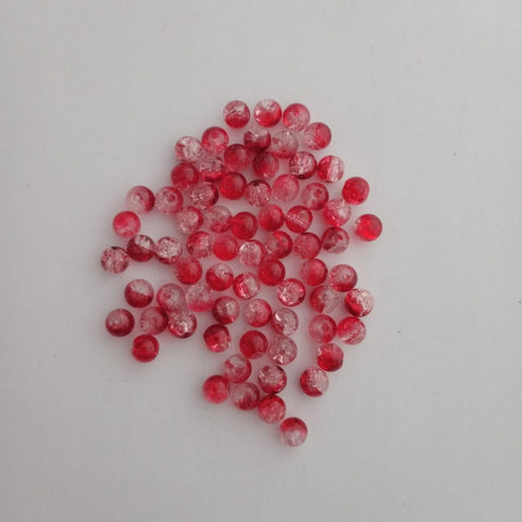 Beads Glass - Double Color - Red