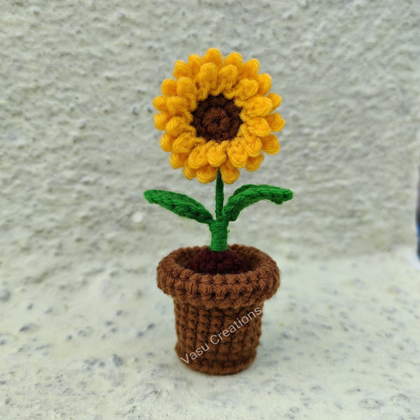 Crochet Mini Flower Pot
