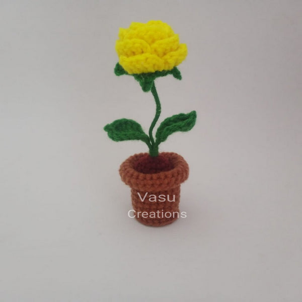 Crochet Mini Flower Pot