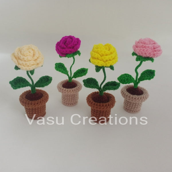 Crochet Mini Flower Pot