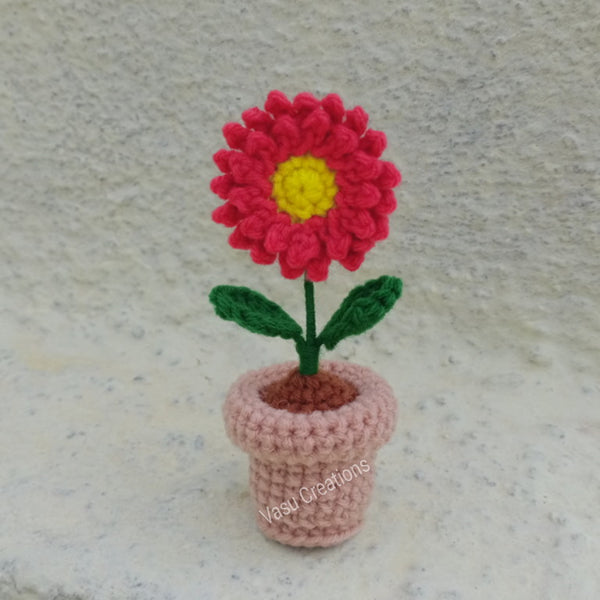 Crochet Mini Flower Pot