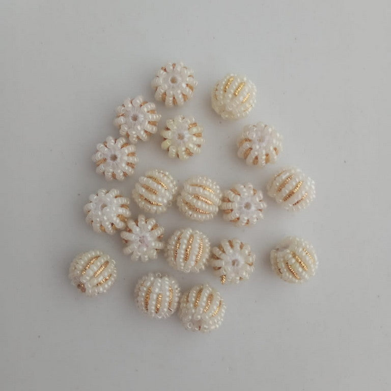 Seed Bead Ball - White - Small