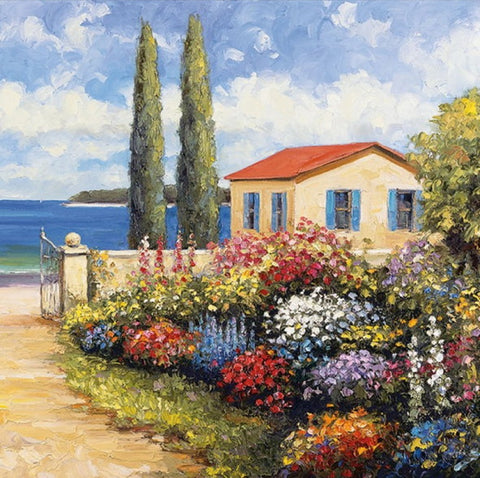 Sea and Villa 33 X 33 cm