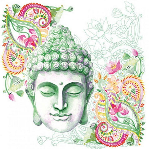 Buddha - Green - Small 25 X 25 cm