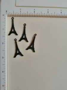 Metal Charms - Eiffel Tower Small, 4 Pieces
