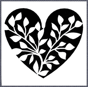 Stencil - Heart with Leaves - 6*6