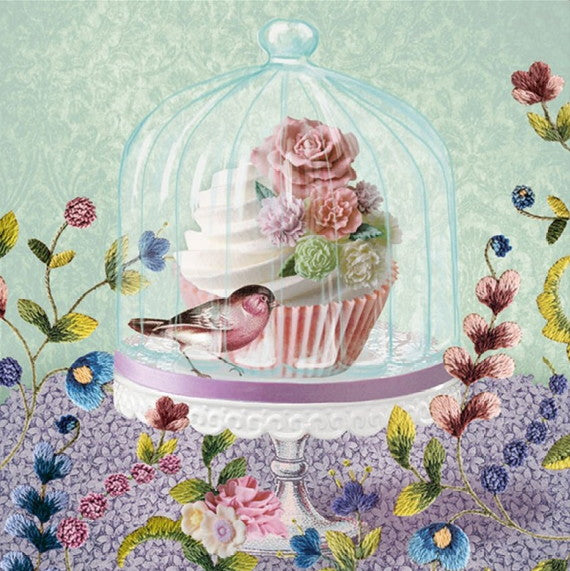 Cupcake in Glass 33 X 33 cm
