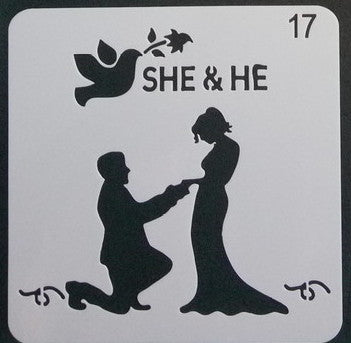 Stencil - She & He - 5*5