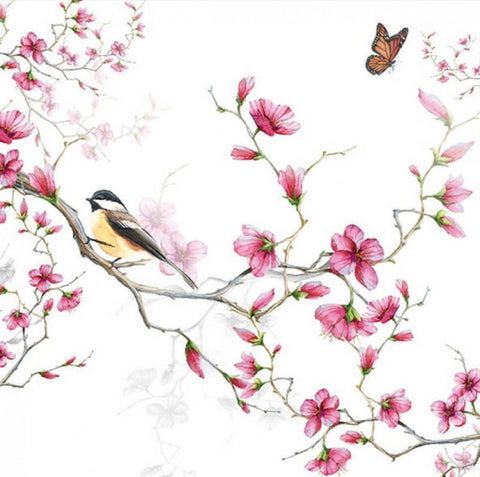 Bird and Blossom 33 X 33 cm
