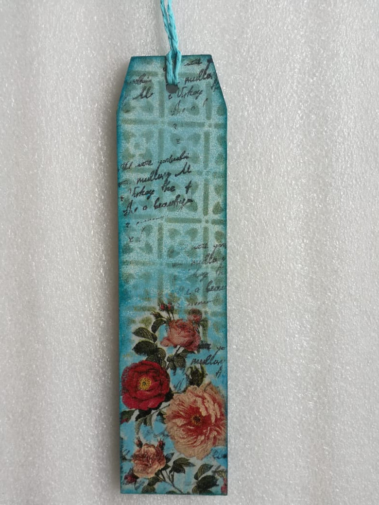 Bookmark - Flower with Blue Background 2