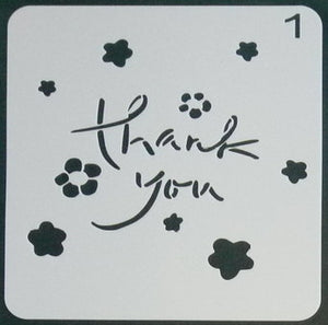 Stencil - Thank You - 5*5