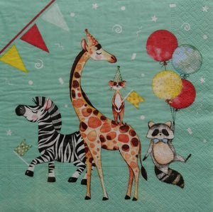 Animal Party Two  33 X 33 cm