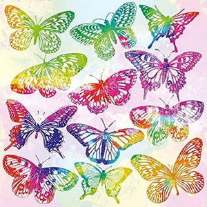 Aquarell Butterflies 33 X 33 cm