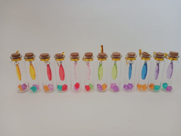 Glass Message Bottle - Bead - 12 Pieces