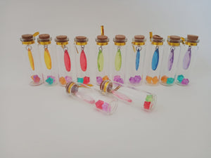 Glass Message Bottle - Bead - 12 Pieces
