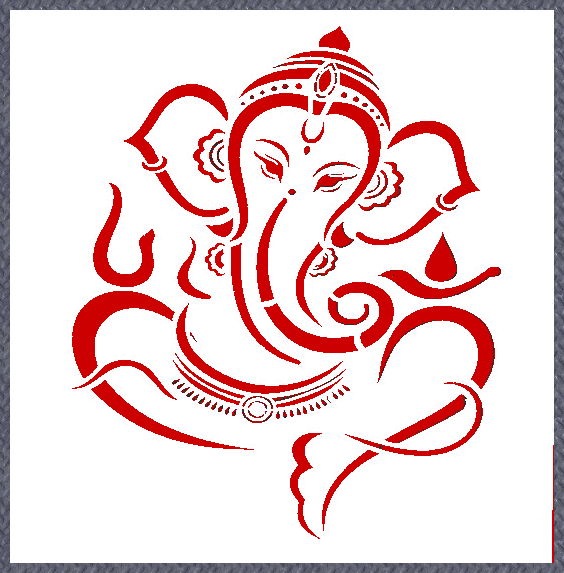 Stencil - Ganpati - 6*6