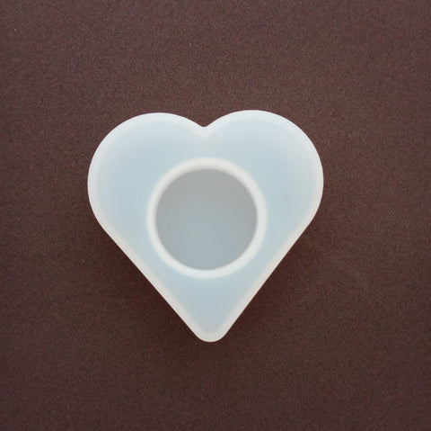Silicon Mould - Tealight Holder - Heart Solid