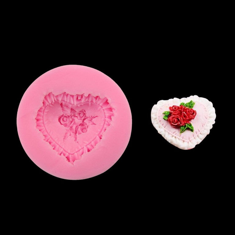 Silicon Mould - Heart N Roses