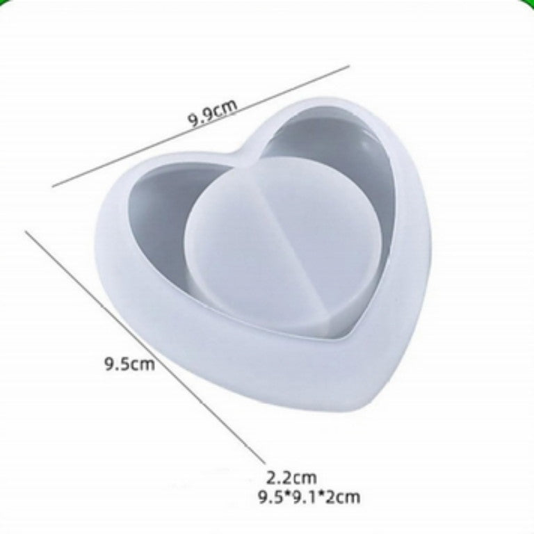 Silicon Mould - Tealight Holder - Heart 1