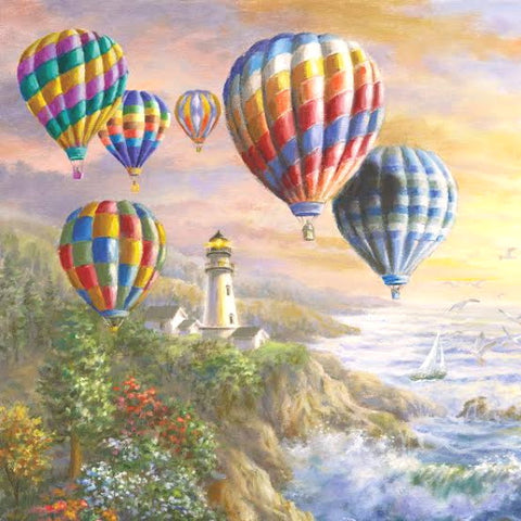 Hot Air Balloons 33 X 33 cm