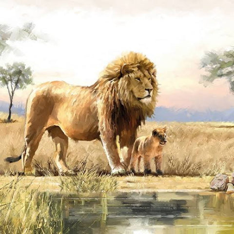 Lions 33 X 33 cm