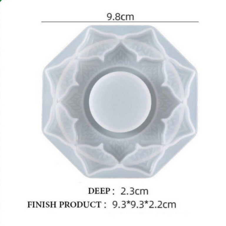 Silicon Mould - Tealight Holder - Lotus Flat
