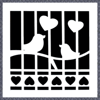 Stencil - Love Bird 6*6