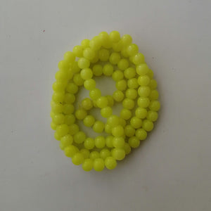 Beads Glass - Neon Yellow