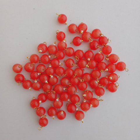 Glass Beads -  Tomato Red
