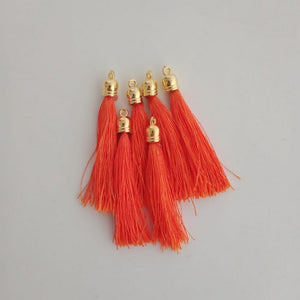 Tassels - Silk Thread - Orange