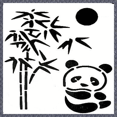 Stencil - Panda- 5*5