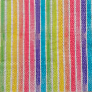 Rainbow Stripes 25 X 25 cm