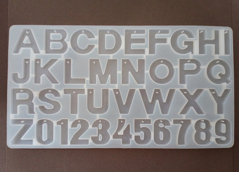 Silicon Mould - Reverse Alphabet With Hole