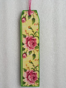 Bookmark - Roses on Yellow Background