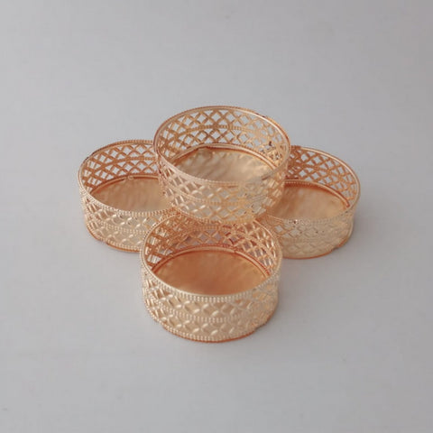 Rose Golden Tealight Holder - 4 Pieces